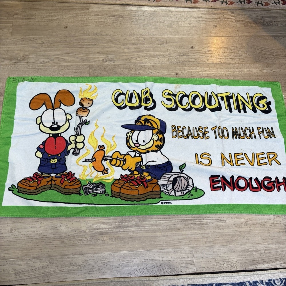 Garfield Odie Cub Scouting Beach Pool Towel Because Too Much Fun Is Never Enough